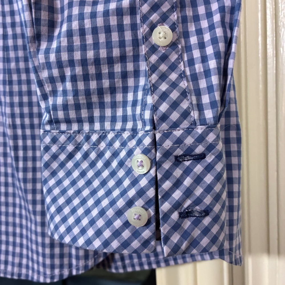 Vineyard Vines Button Up Size 0 Classic blue white‎ gingham top blouse - Picture 10 of 11